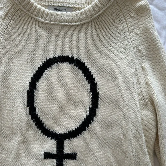 Madewell x Girls Inc. Female Symbol Keaton Pullover Sweater in Small - Picture 4 of 5